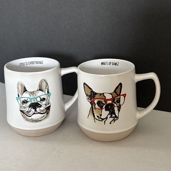 Boston Terrier & French Bulldog Mug Set By Spectrum Design 16 ounces - Picture 2 of 16